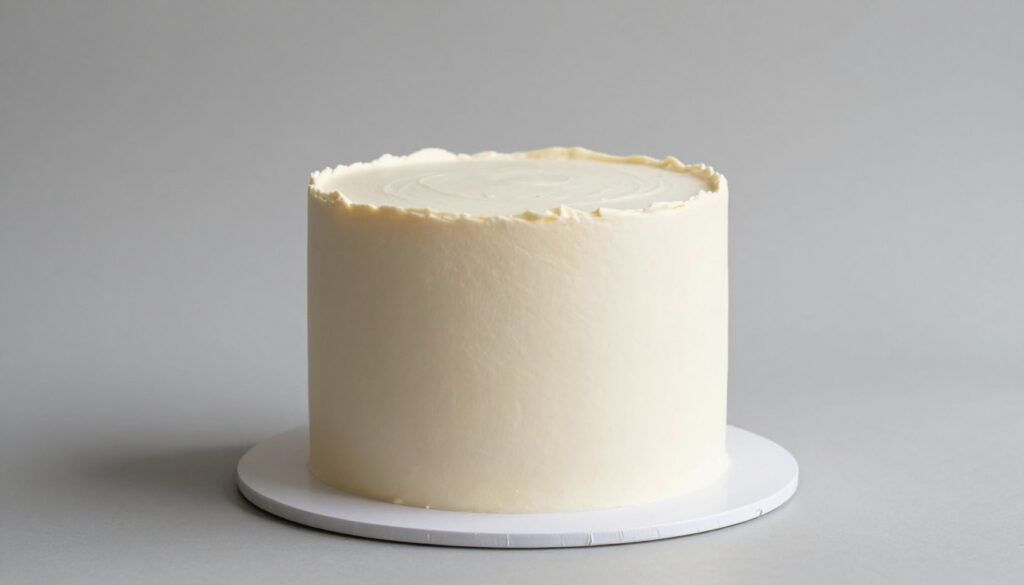 Elegant minimalist birthday cake with smooth frosting