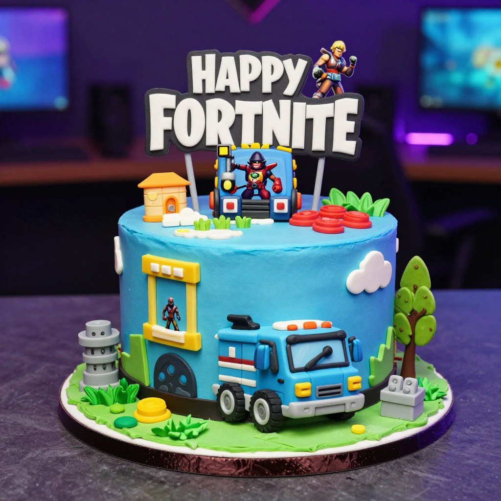 Fortnite battle royale birthday cake for gamers Fortnite battle royale birthday cake for gamers
