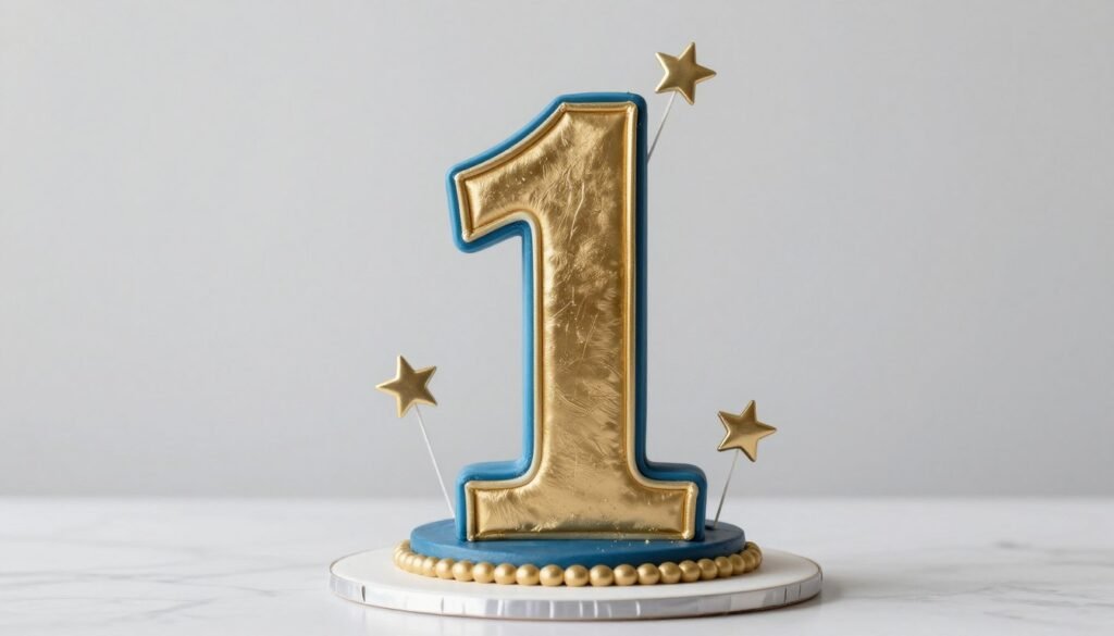 Number one shaped birthday cake Number one shaped birthday cake