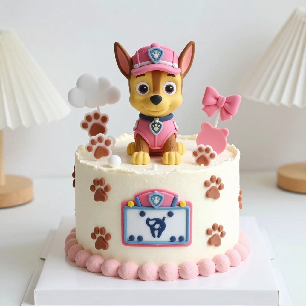 Patrol pup character cake for baby girl birthday Patrol pup character cake for baby girl birthday