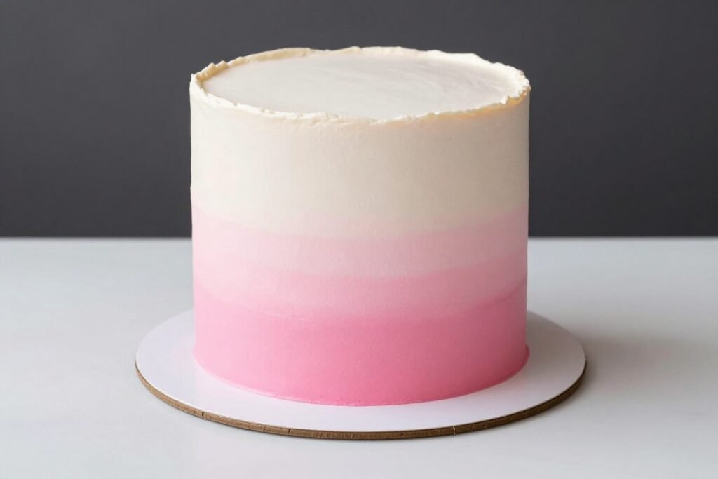 Pink ombre cake with clean modern design Pink ombre cake with clean modern design