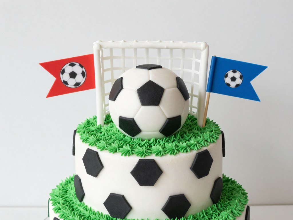Soccer themed first birthday cake Soccer themed first birthday cake