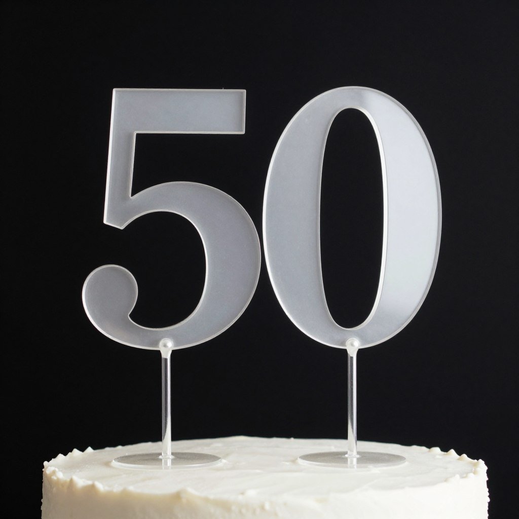 acrylic clear cake topper