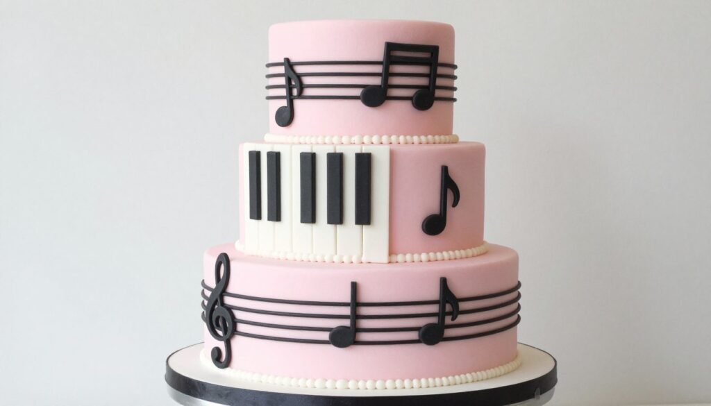 aesthetic cake designs girly 15 with music theme and pink notes aesthetic cake designs girly 15 with music theme and pink notes