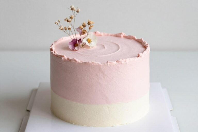 aesthetic cake designs korean featuring minimalist pastel layers with delicate floral accents