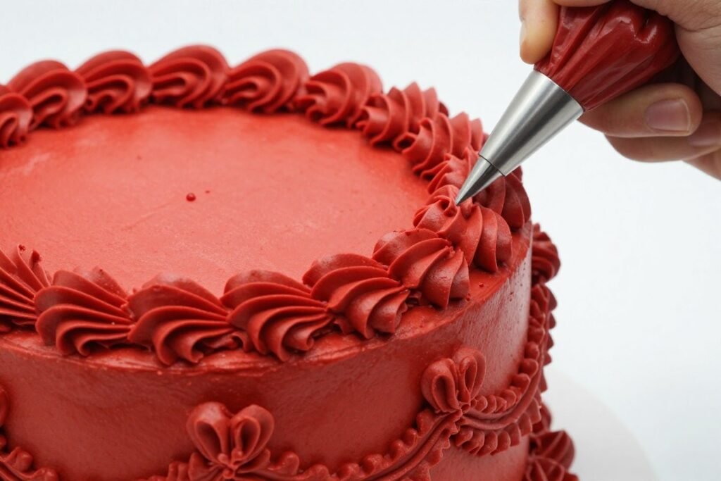 aesthetic cake with piping details aesthetic cake with piping details
