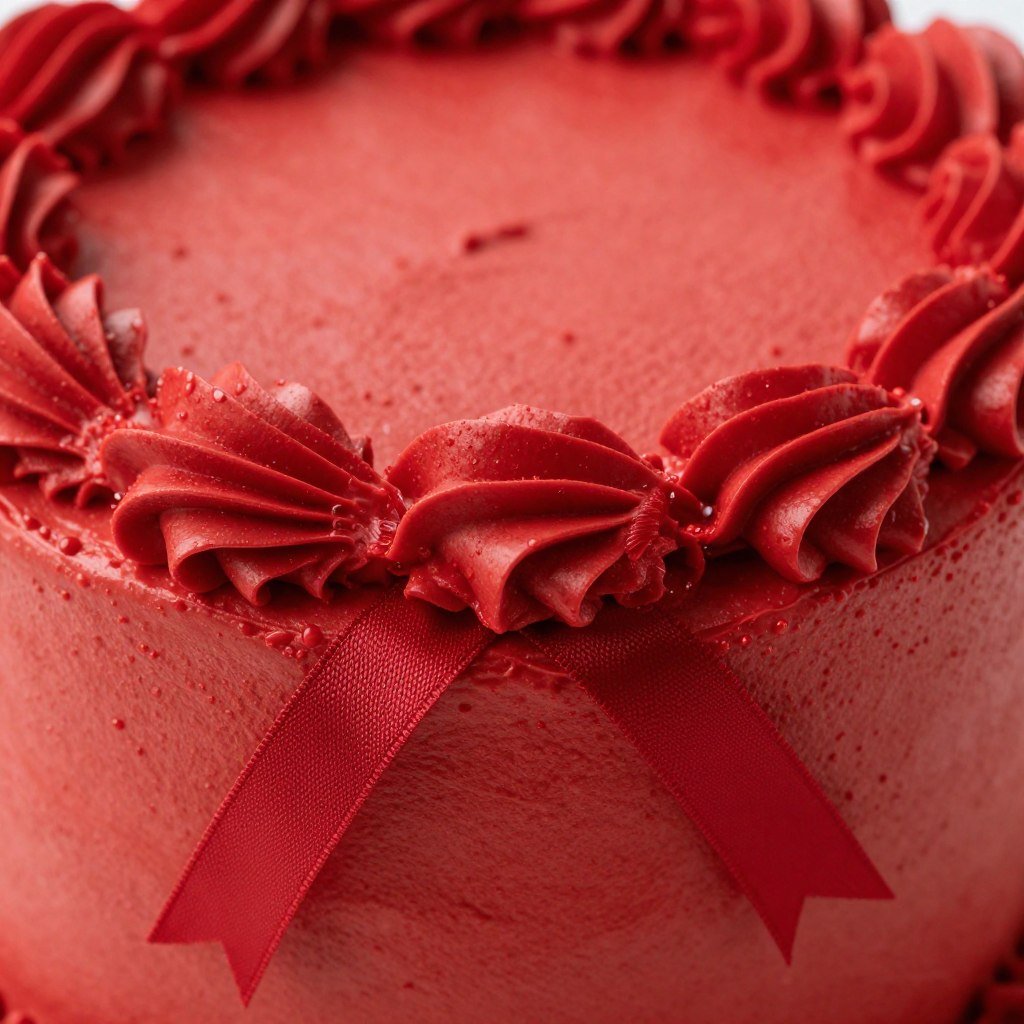 aesthetic red birthday cake close-up aesthetic red birthday cake close-up
