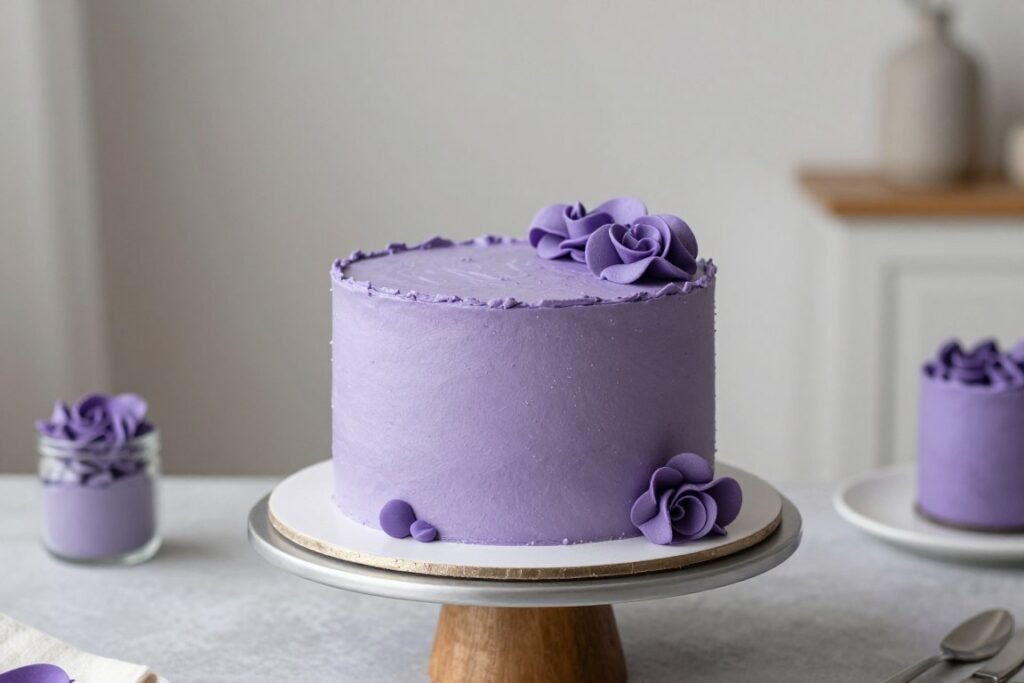 affordable girly purple birthday cake aesthetic