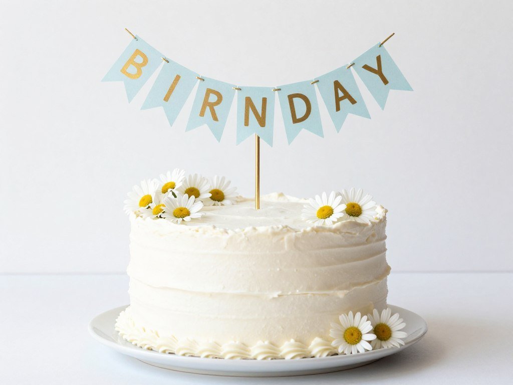 affordable simple birthday cake decorated on a budget