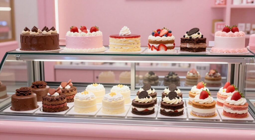 assorted coquette cake flavors display assorted coquette cake flavors display