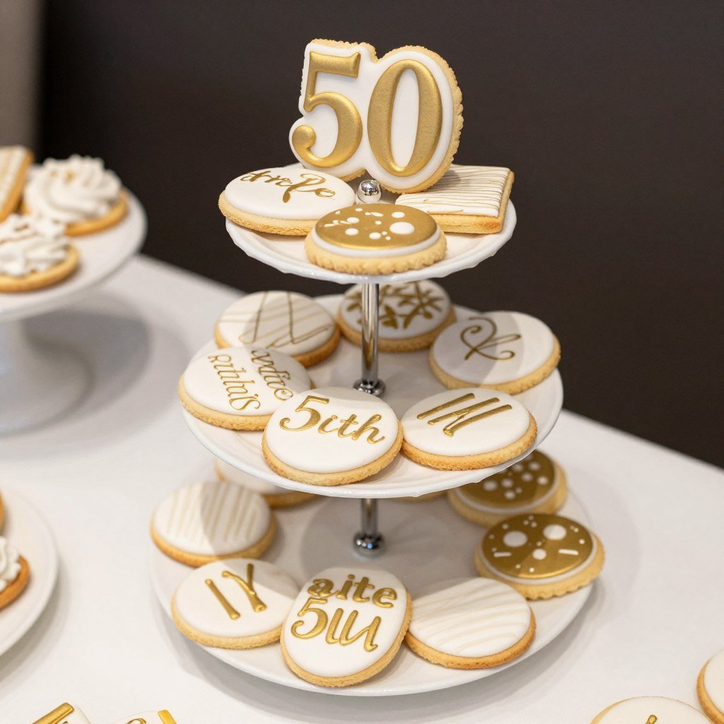 assorted elegant cookies display