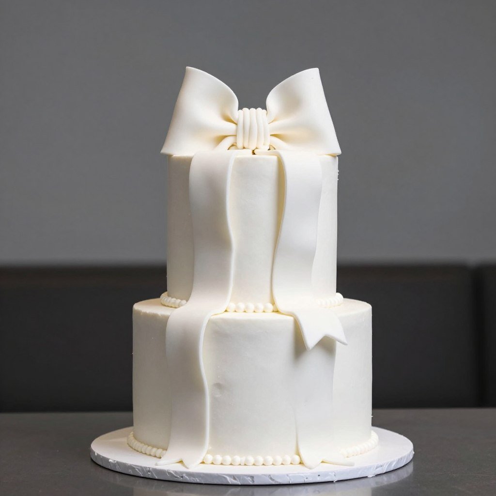 asymmetrical white coquette cake with cascading side decorations asymmetrical white coquette cake with cascading side decorations