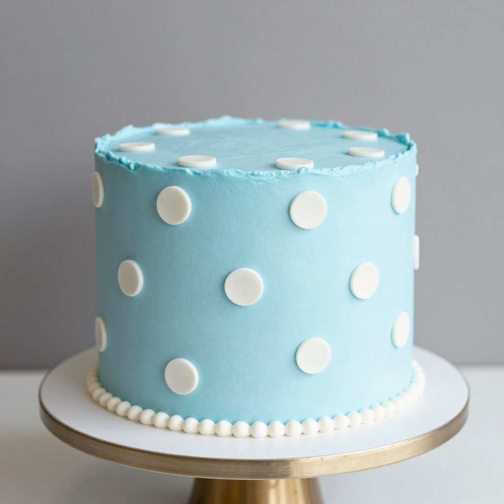 baby blue birthday cake with polka dots baby blue birthday cake with polka dots