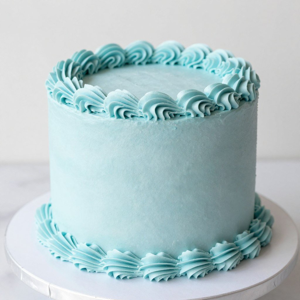 baby blue cake design with ruffles baby blue cake design with ruffles