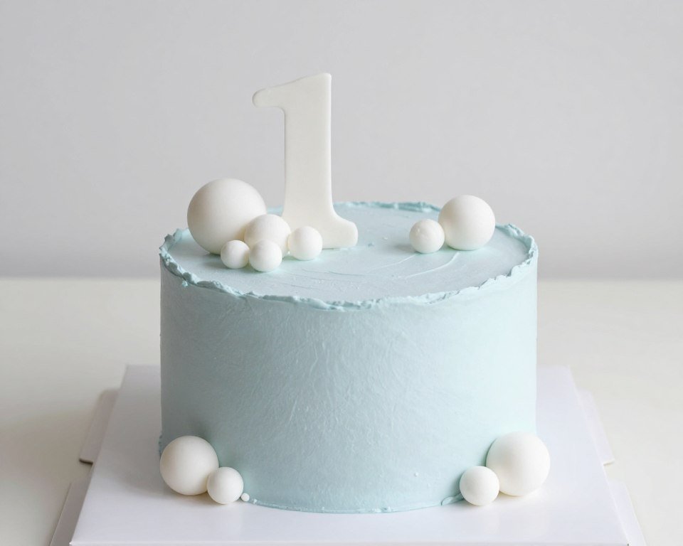 baby shower blue korean cake with simple decorations baby shower blue korean cake with simple decorations