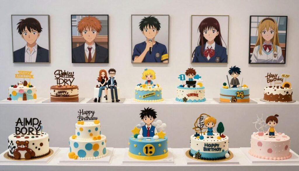 beautiful collection of anime birthday cake designs showcasing variety and creativity beautiful collection of anime birthday cake designs showcasing variety and creativity