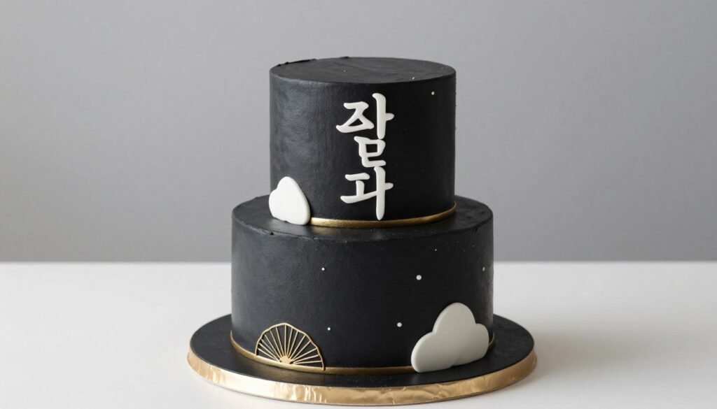 beautiful finished black korean aesthetic cake beautiful finished black korean aesthetic cake