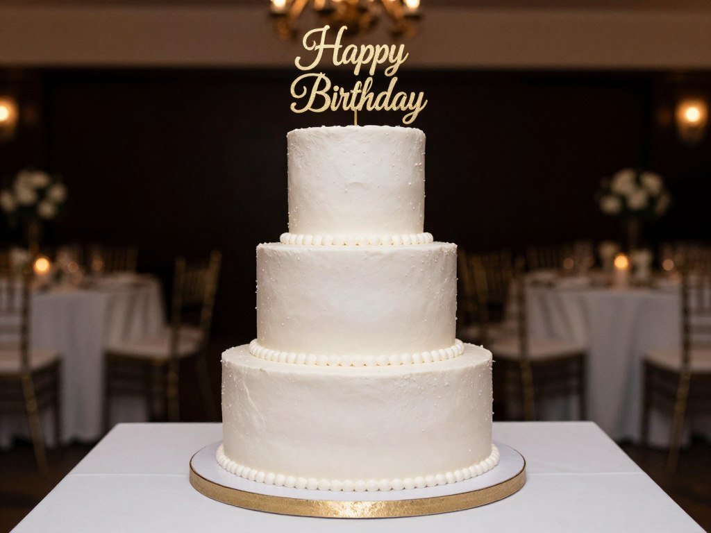 beautiful finished white coquette birthday cake ready for celebration beautiful finished white coquette birthday cake ready for celebration