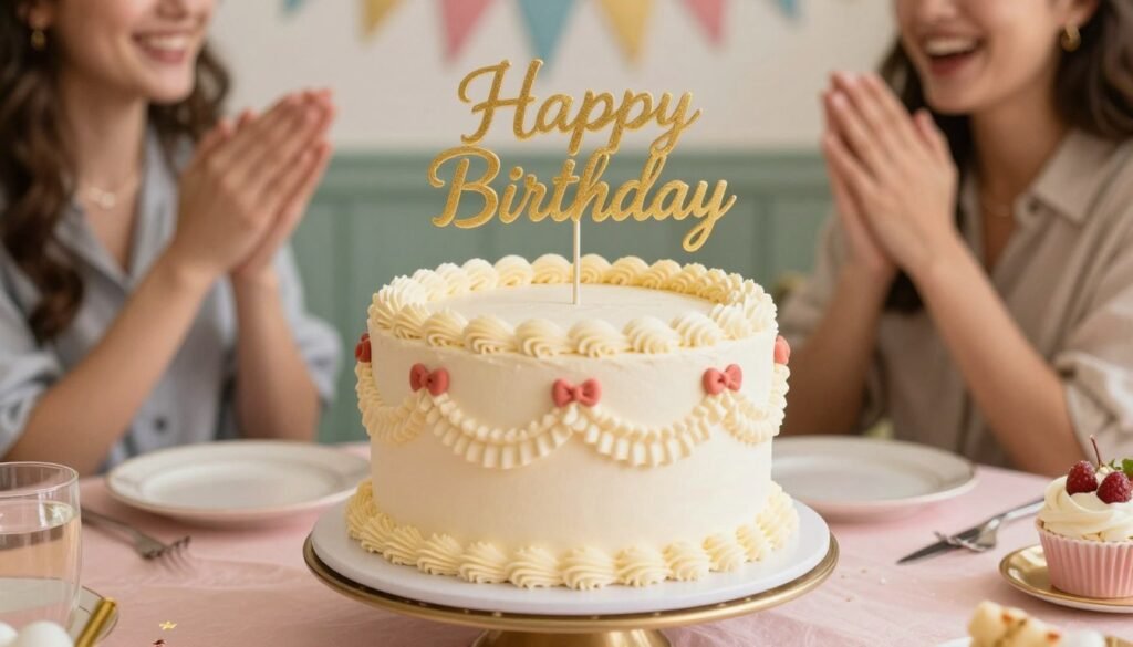 beautiful vintage birthday cake final celebration image