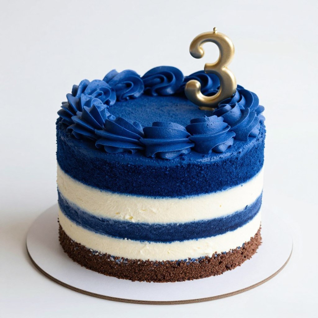 birthday blue cake with whipped cream layers birthday blue cake with whipped cream layers