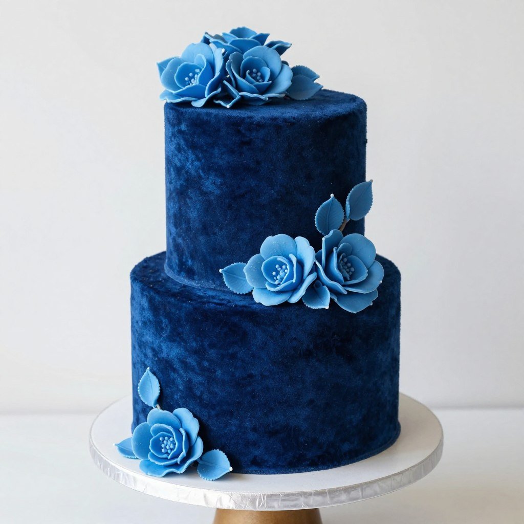 birthday cake blue velvet with sugar flowers birthday cake blue velvet with sugar flowers