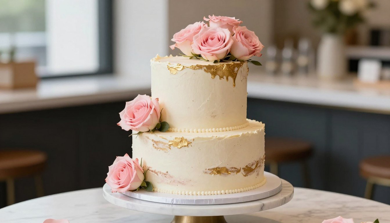 birthday cake designs for mother featuring elegant floral decoration