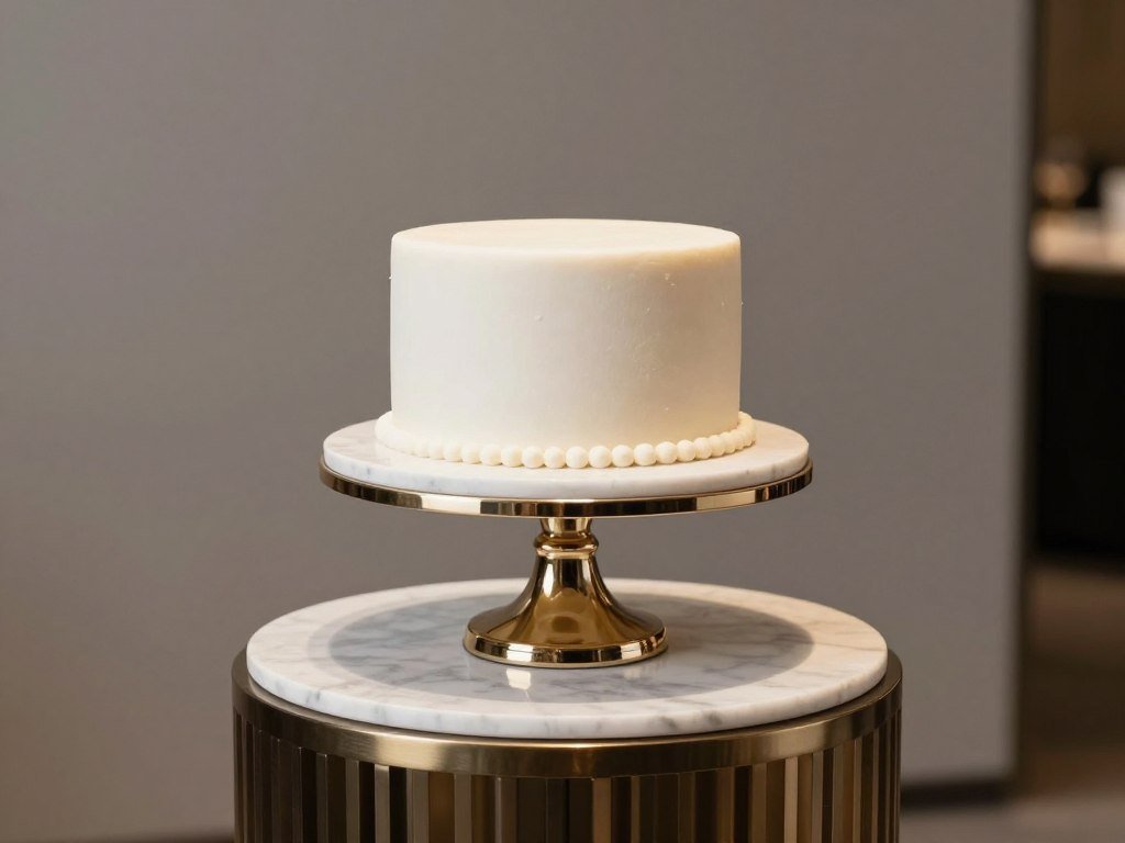 birthday cake on elegant stand birthday cake on elegant stand