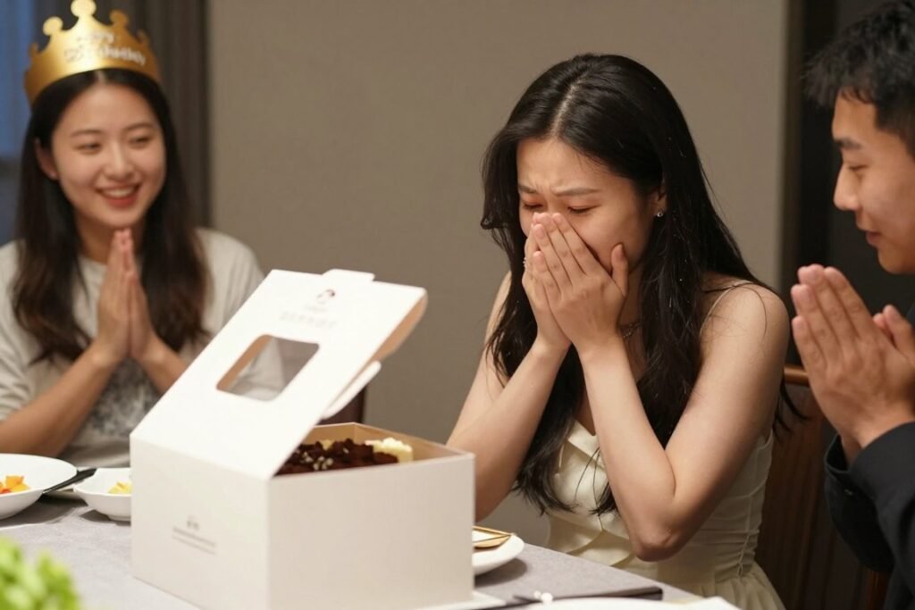 birthday cake reveal moment birthday cake reveal moment