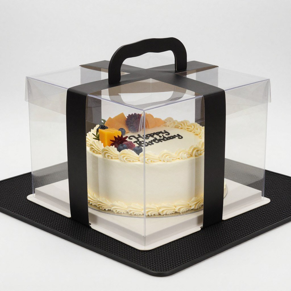 birthday cake secured in transport carrier birthday cake secured in transport carrier