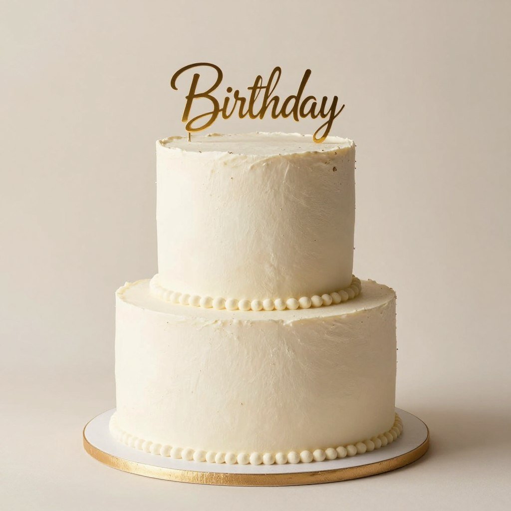 birthday cake with subtle seasonal elements