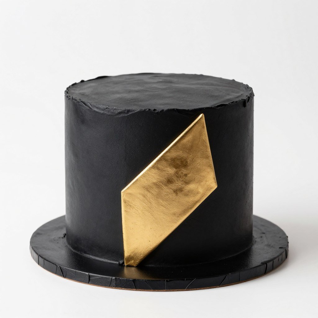 black cake geometric gold accent black cake geometric gold accent
