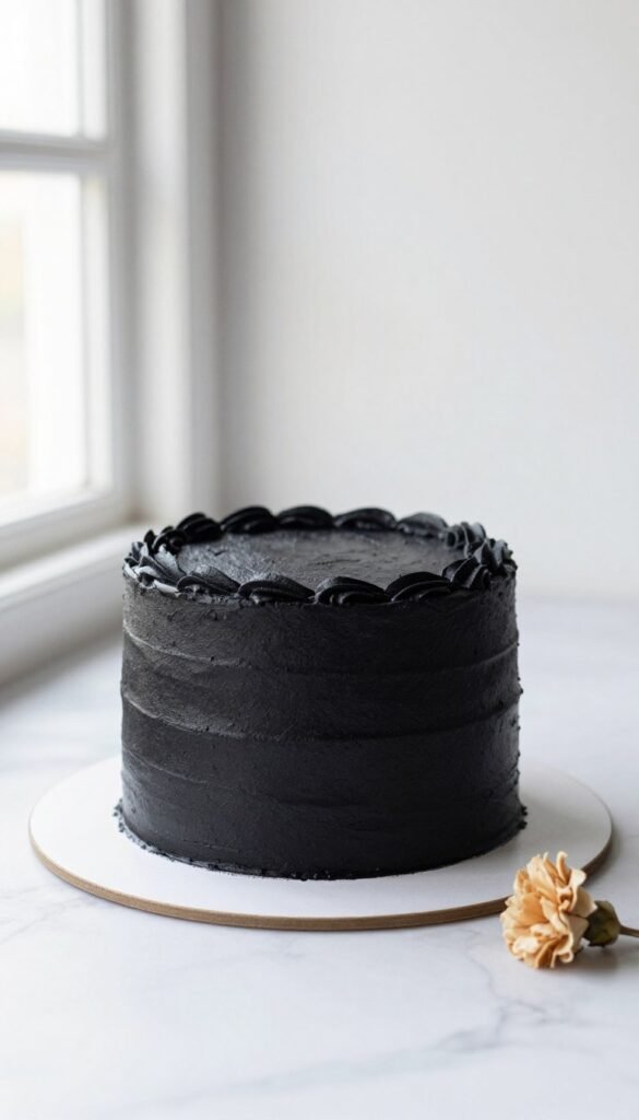 black cake photography setup vertical black cake photography setup vertical