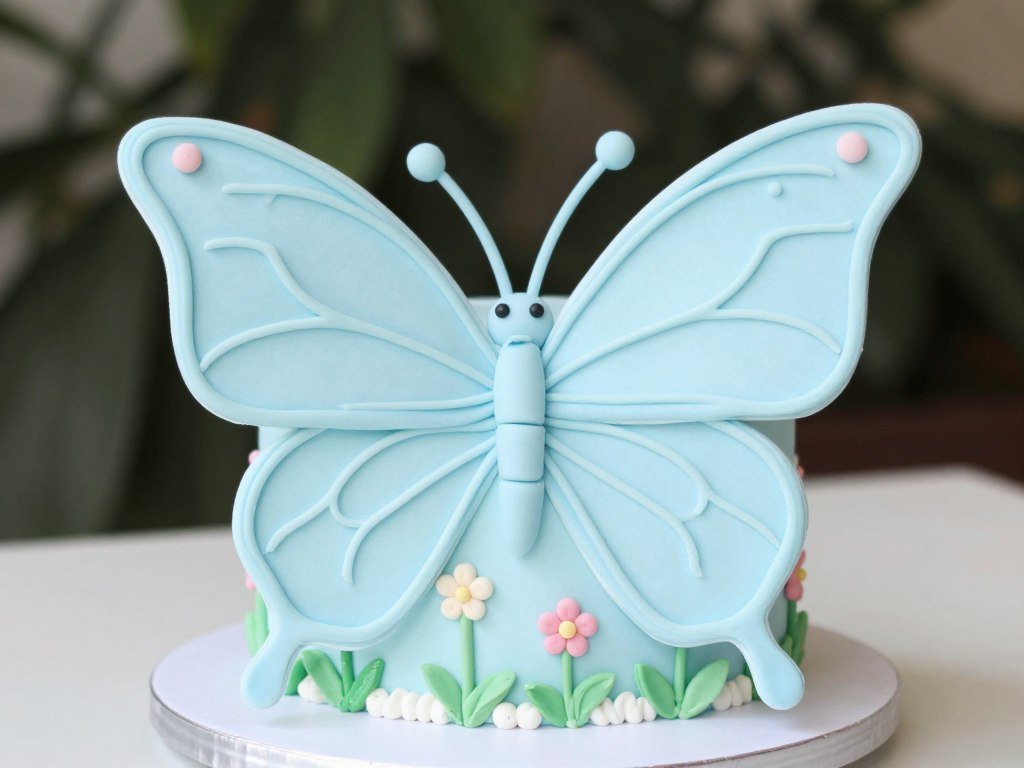 blue butterfly cake with wings whimsical garden blue butterfly cake with wings whimsical garden