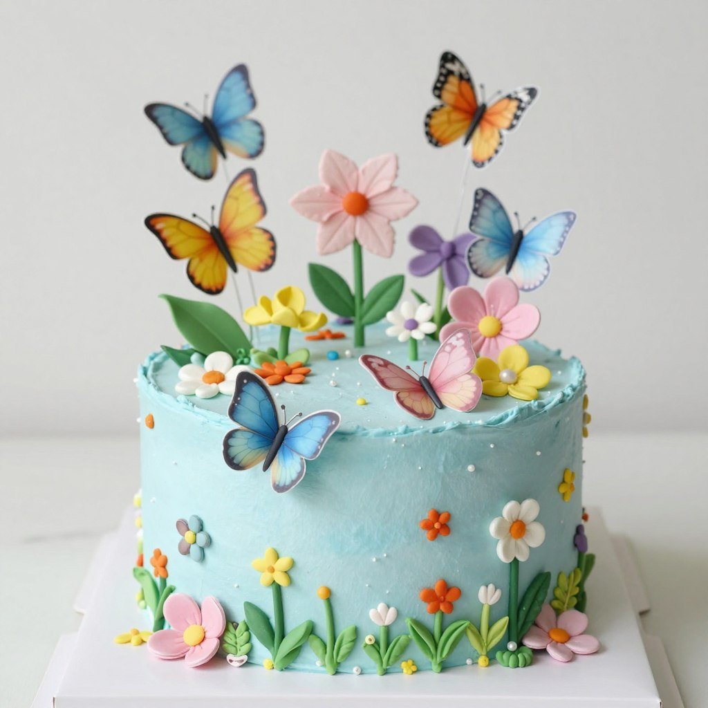blue butterfly garden cake blue butterfly garden cake