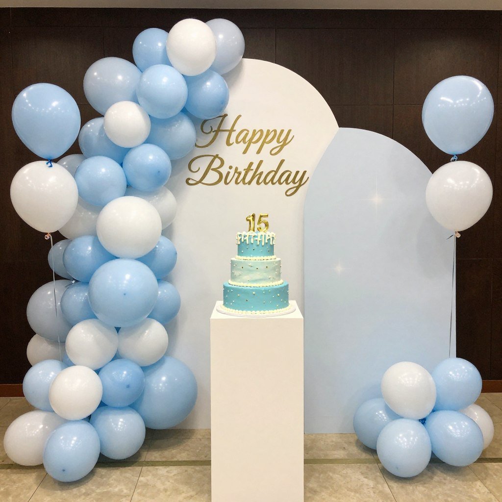 blue cake birthday party display blue cake birthday party display