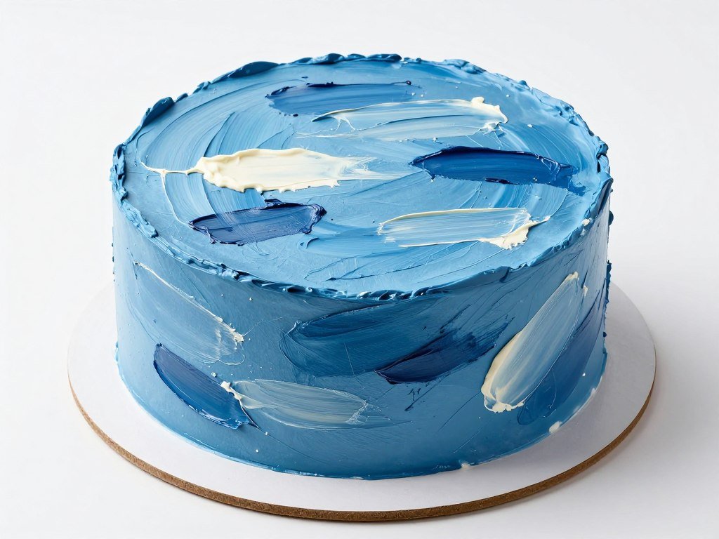 blue cake with brush stroke texture blue cake with brush stroke texture