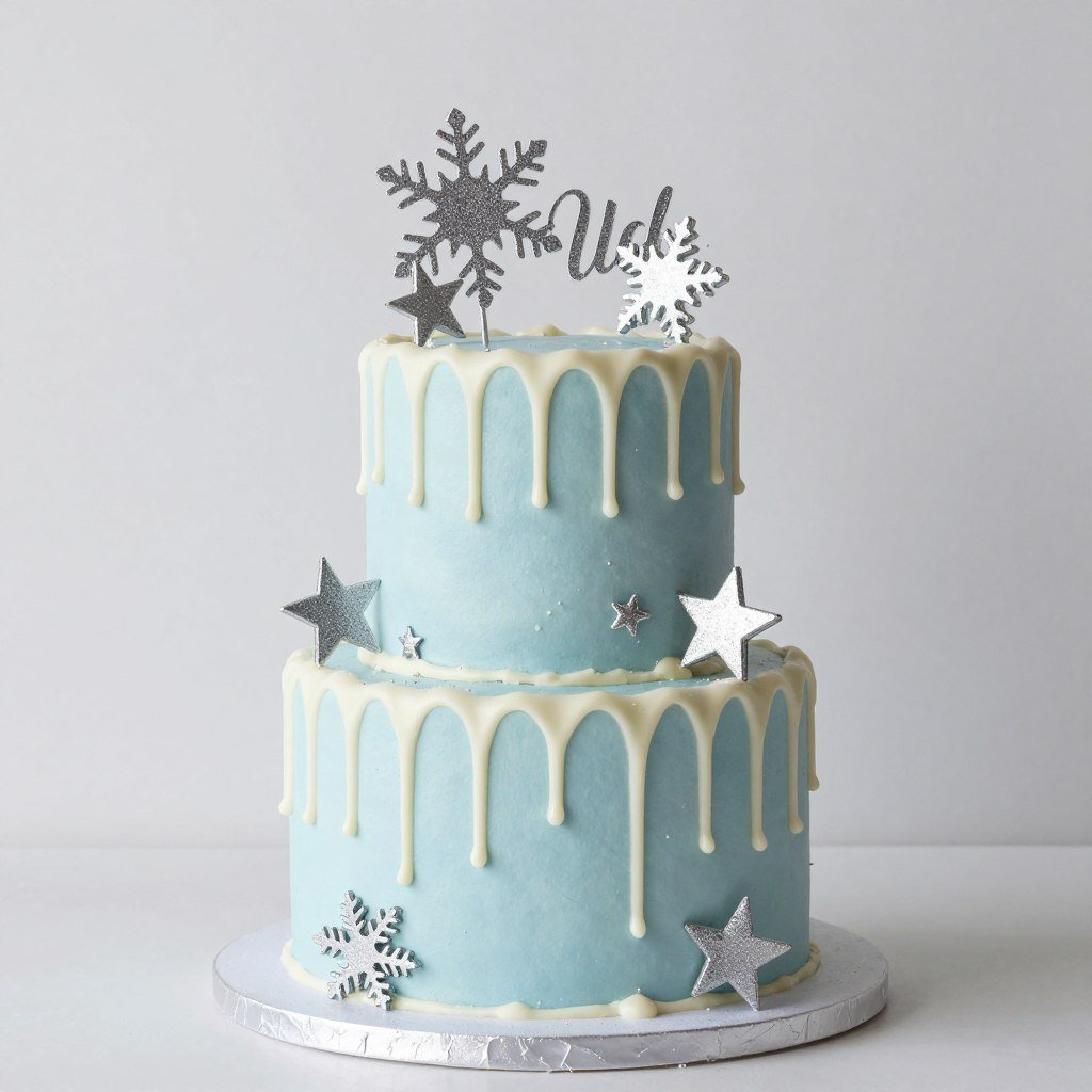 blue cake with white chocolate icicles winter blue cake with white chocolate icicles winter
