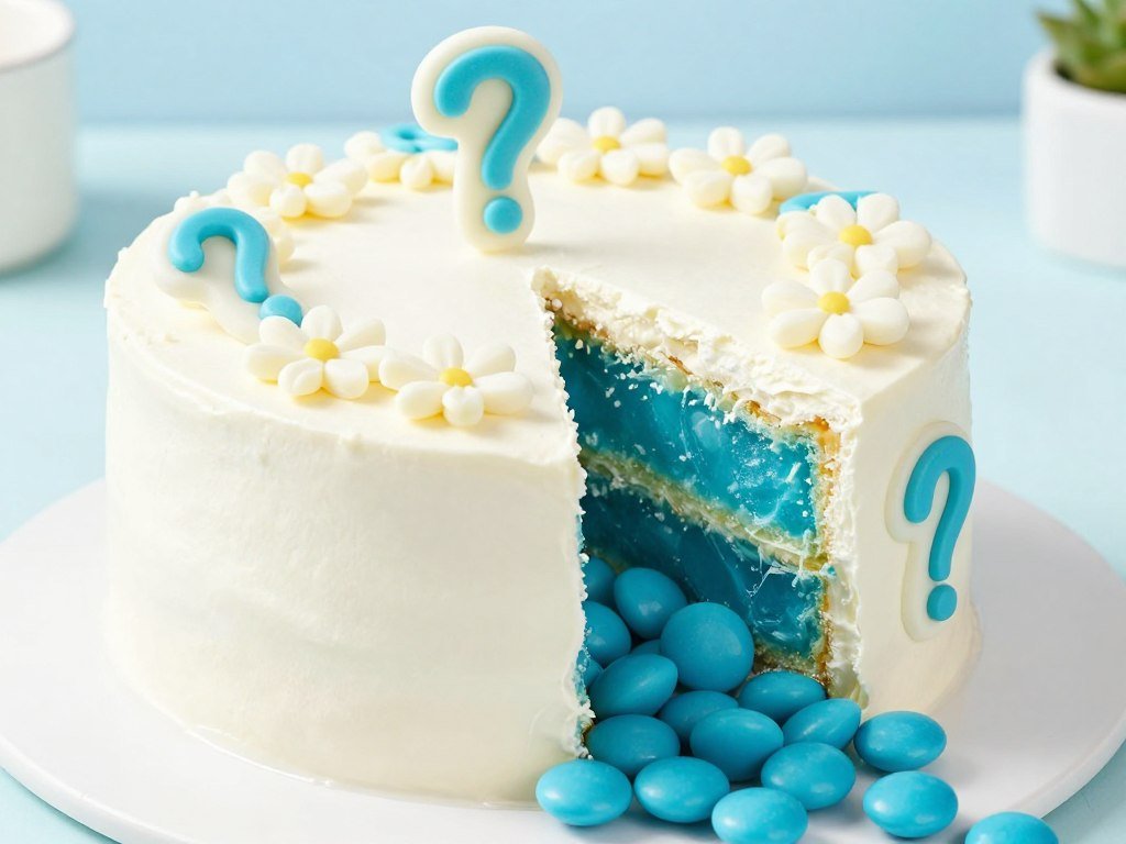 blue gender reveal cake with surprise filling blue gender reveal cake with surprise filling