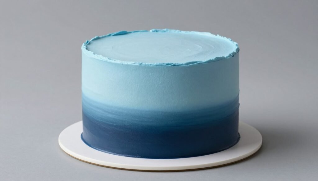 blue gradient korean cake resembling sunset over mountains blue gradient korean cake resembling sunset over mountains