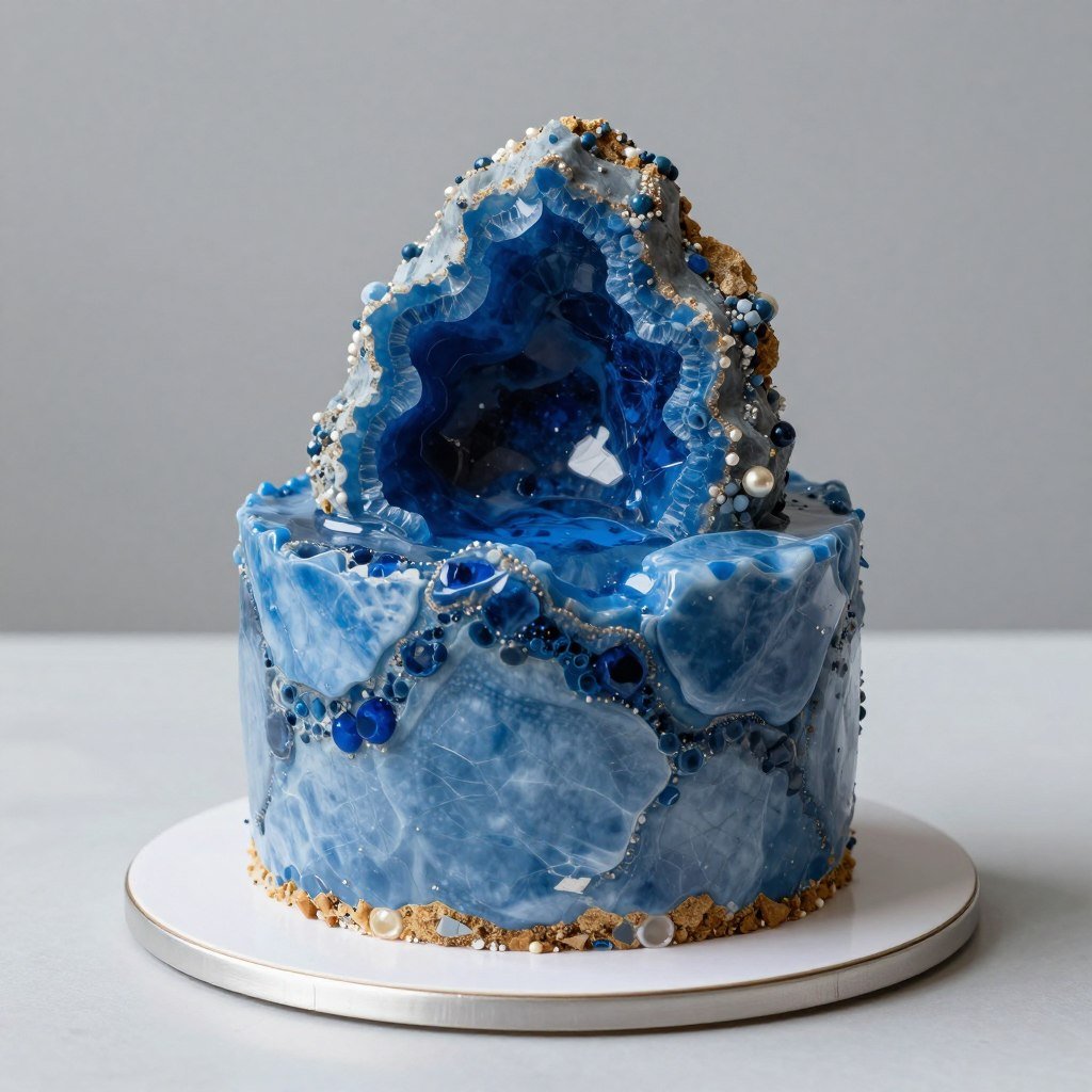 blue mineral cake design blue mineral cake design