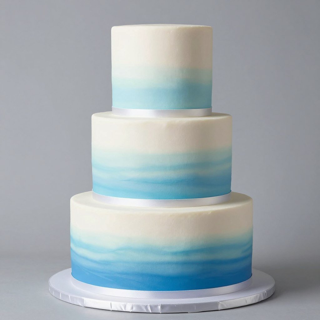 blue ombré birthday cake design blue ombré birthday cake design