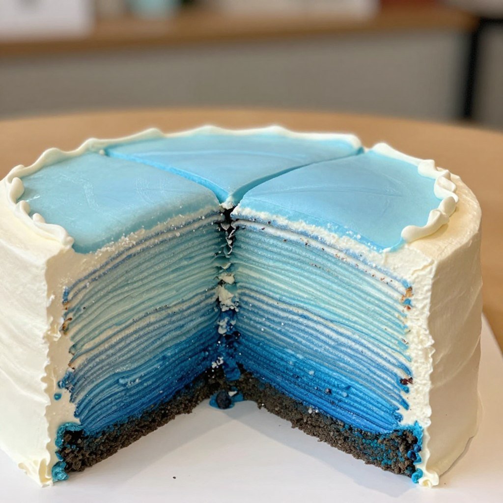 blue ombre inside surprise cake layers blue ombre inside surprise cake layers
