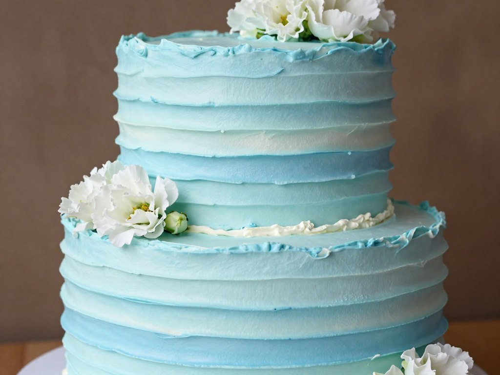 blue ruffled buttercream cake design blue ruffled buttercream cake design