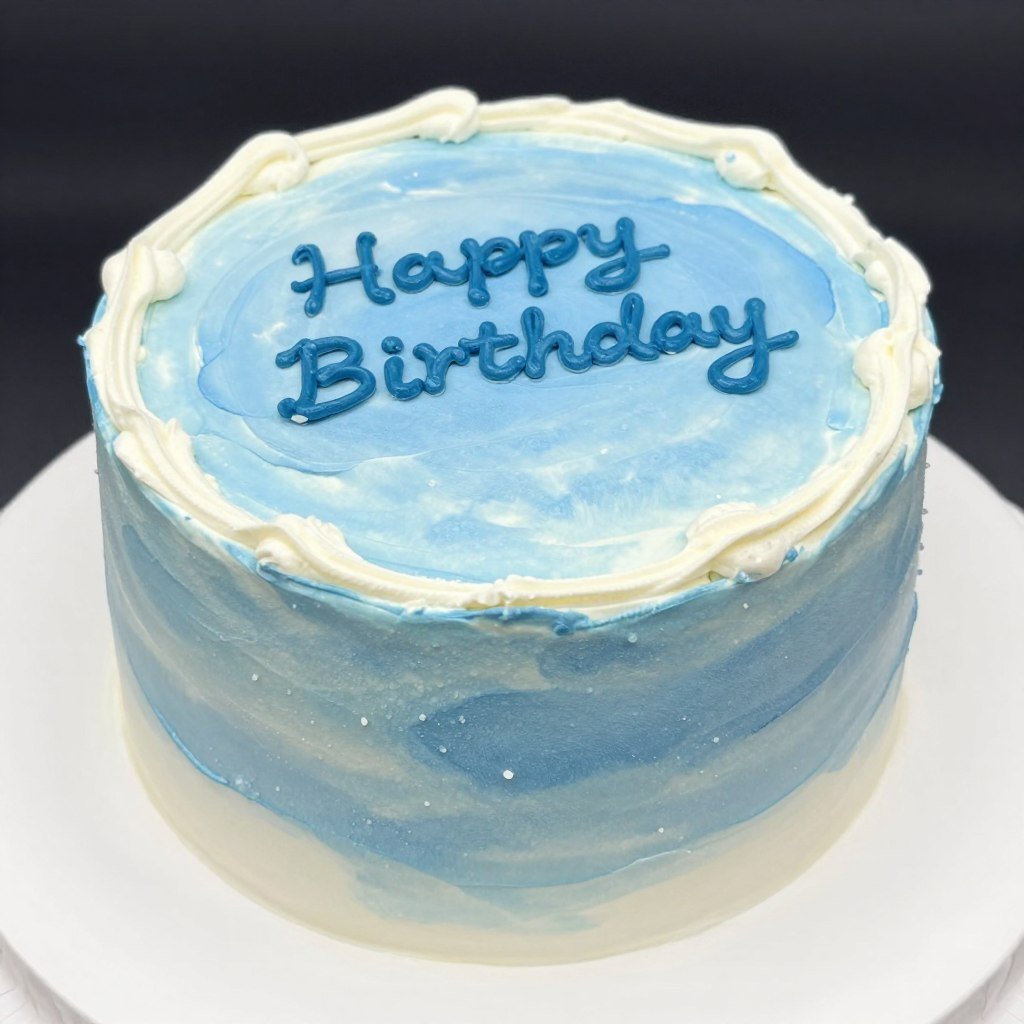 blue watercolor birthday cake blue watercolor birthday cake