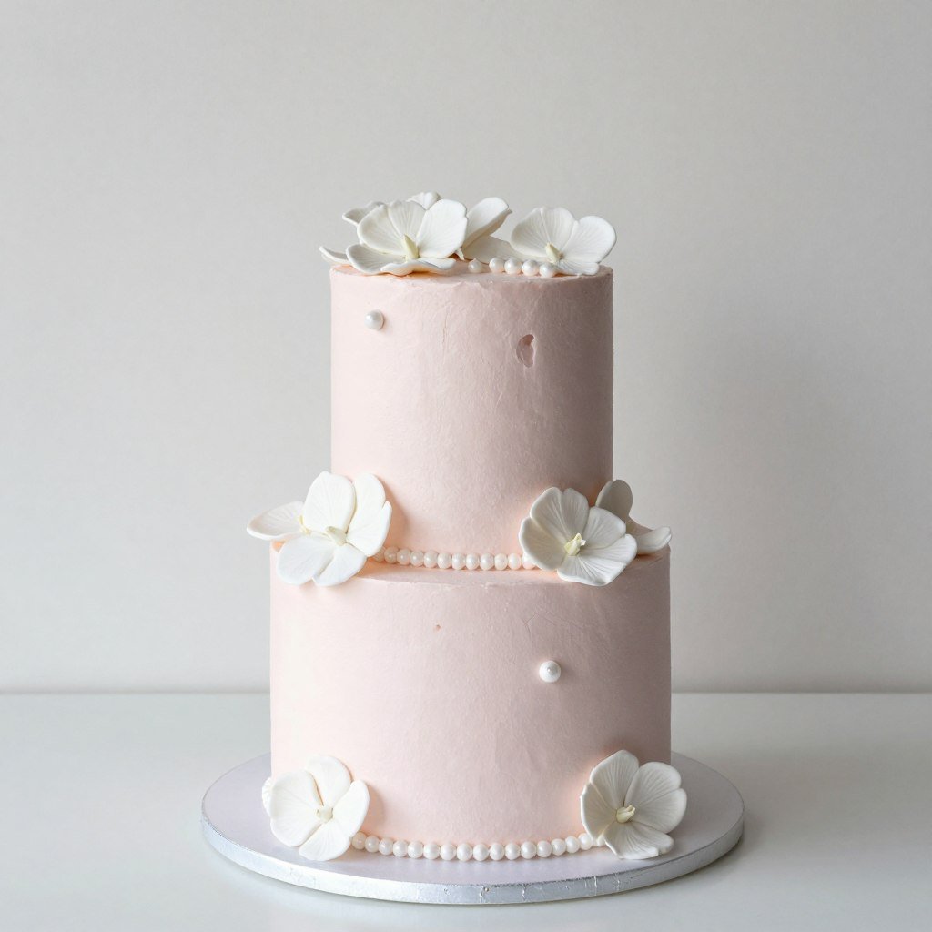 blush pink aesthetic cake