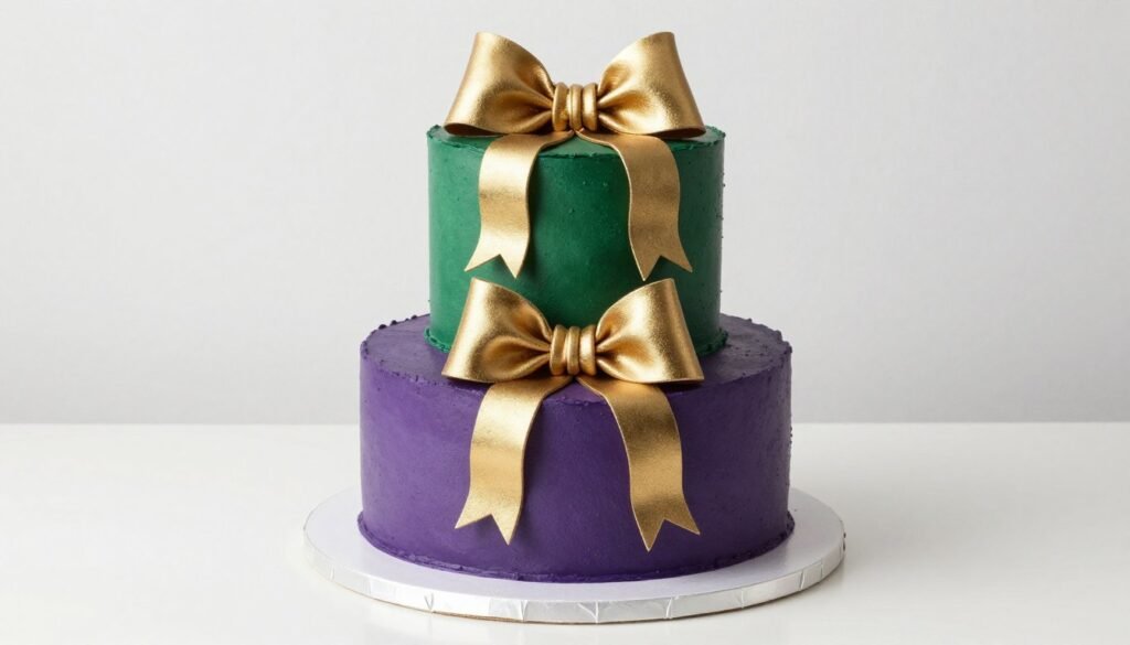 bold color combination bow cake NYC