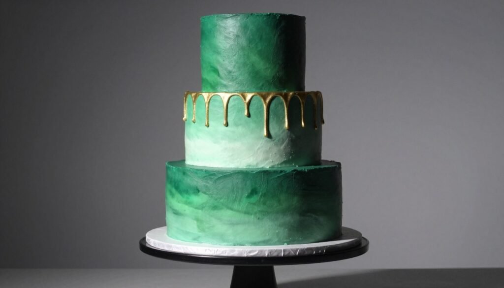 bold ombre birthday cake with jewel tone colors