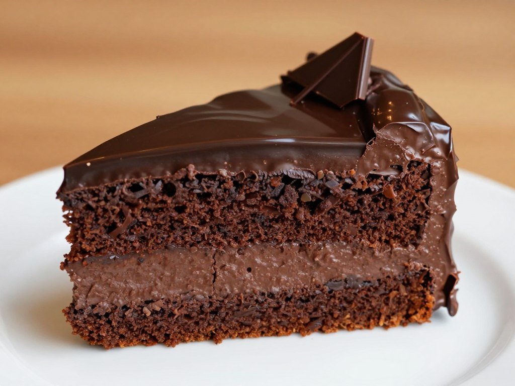 bourbon chocolate cake slice