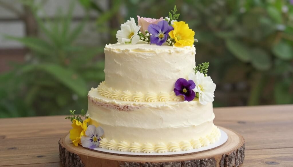 budget-friendly first birthday cake decorated simply but beautifully