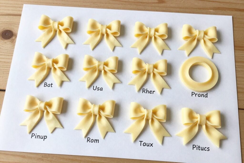 buttercream bow practice sheet